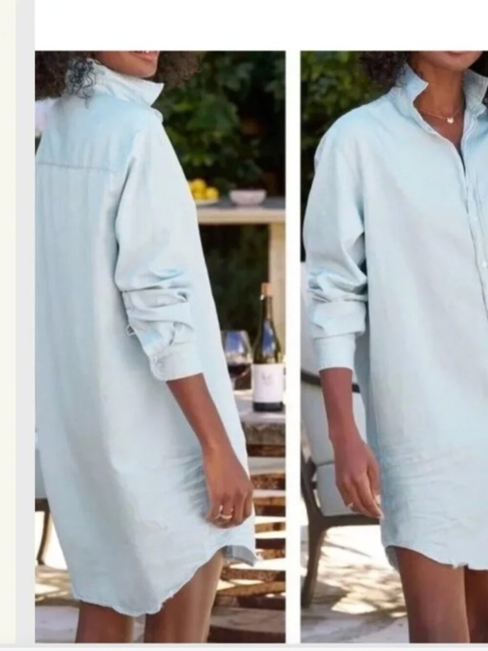 Frank & Eileen Mary Classic Shirtdress Famous Denim Classic Blue Wash Size XS